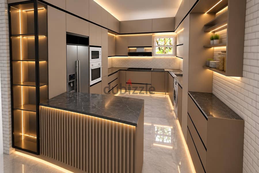 تصميم مطابخ 3D مودرن 3