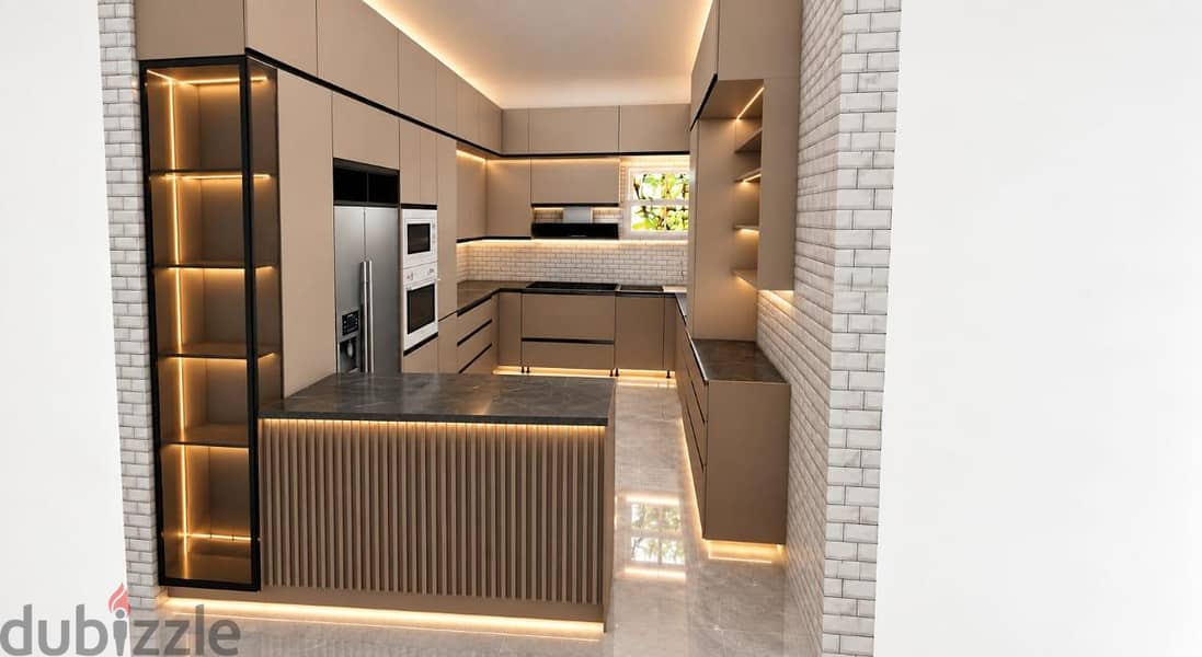 تصميم مطابخ 3D مودرن 9