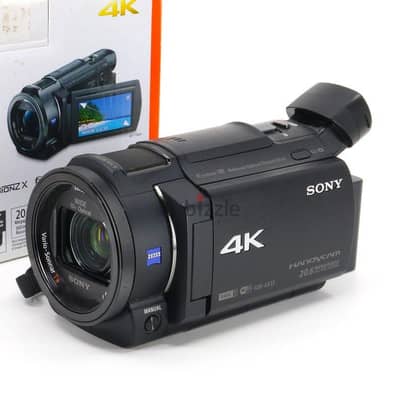 سوني هاند كام  زيرو بالكرتون و الكتالوجات Sony FDR Ax33 20m 4k video