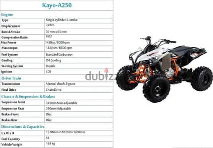 بيتش باجي Kayo - 250 cc اتحاد اوروبي  استخدام عائلي  بحالة جيده