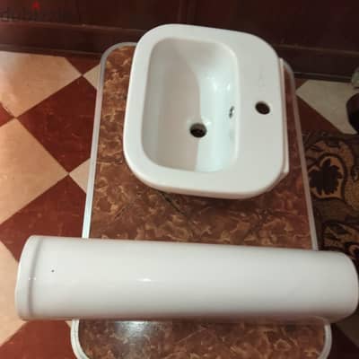 حوض حمام بعمود ممتاز وقوي