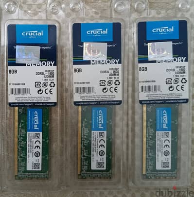 رامات كروشال 8 جيجا ddr3 8gb ddr3L ram 1600 crucial