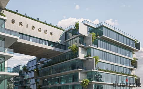 Office for sale in Bridges Mall, Sheikh Zayed—directly on Al-Mehwar—with a 10% down payment and an installment