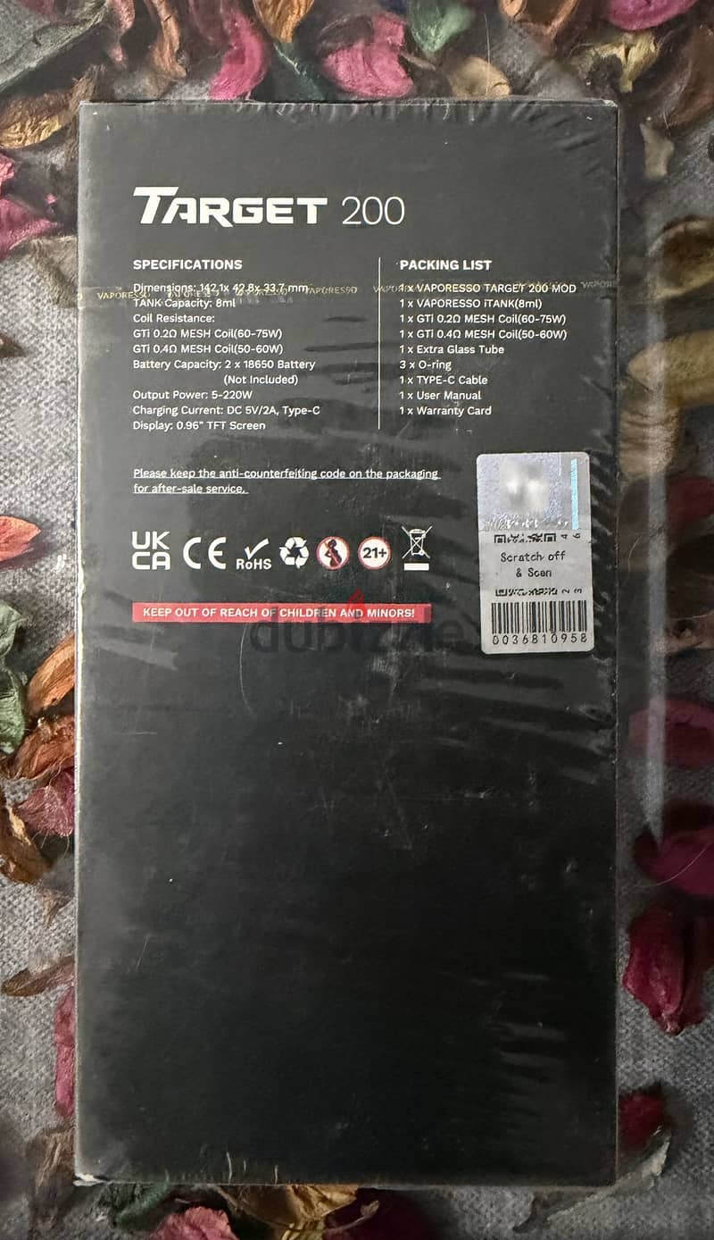 Vape vaperesso target 200 10