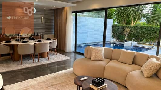 furnished Apartment with garden and Private Pool for rent in Lake View Residence - new cairo