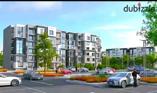 For sale, an apartment with 3 rooms and 2 bathrooms facing the services, 107 square meters, on the third floor, the best phases of Madinaty