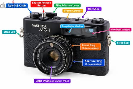 كاميرا Yashica MG-1 فيلم 35mm – حالة جيدة