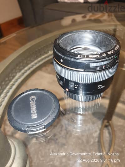 Canon lens 50 mm Ultrasonic  EF 1:1.4