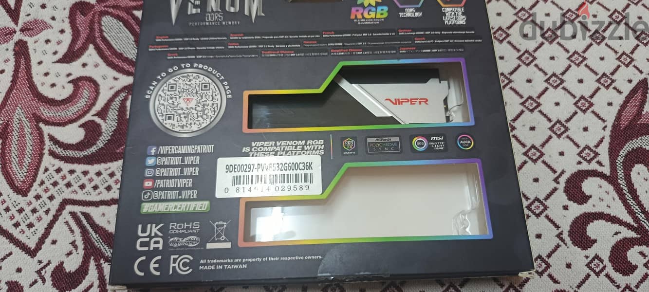 ram ddr5 viber 6000mhz cl36 1