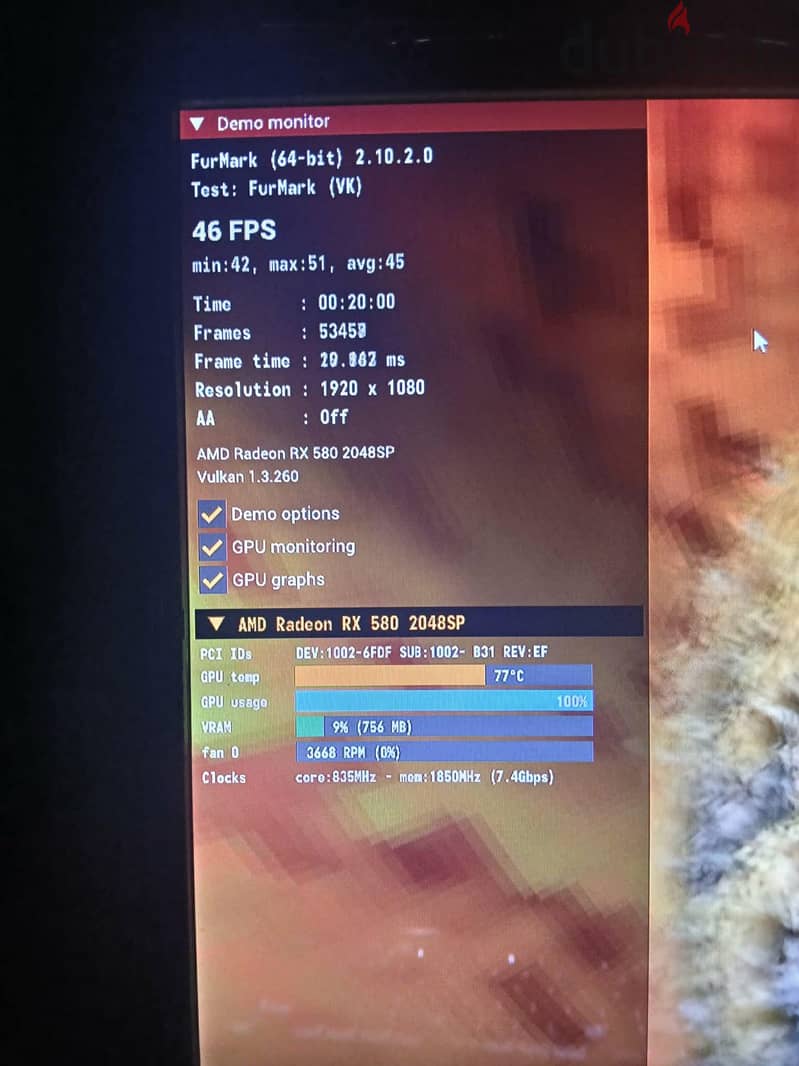 Rx580 2048sp 8GB 3