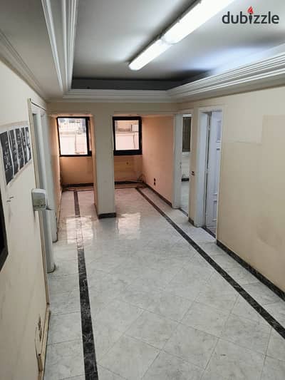 Office apartment ( officially licensed ) on a main street near Genena Mall, first district, Golden Square, Nasr City for rent, administrative only ( for medical clinics, companies, and activities)