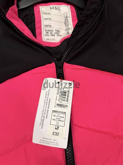 Marks and Spencer jacket for girls pink 10 to 11 YRS
