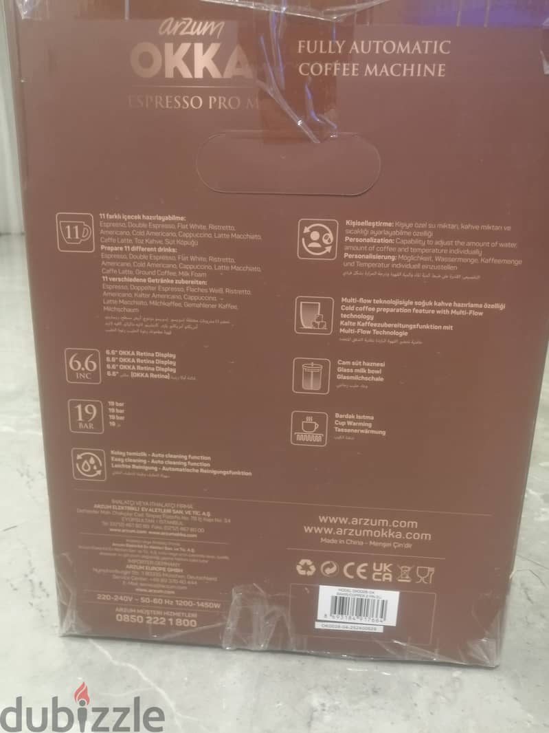 Okka Zume  Espresso Pro Fully Automatic Machine 2
