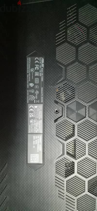 ASUS FX506H 512 SSD NVME  RAM 16GB GAMING يحتاج بوردة