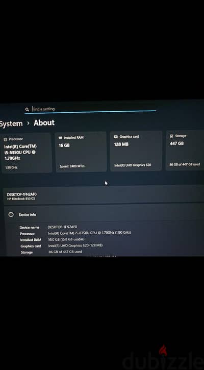لاب توب  HP Elite Book 850 G5