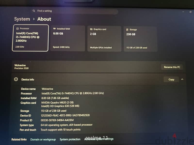 Dell precision 3520 6