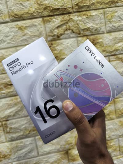 Oppo Reno 16 pro 512/16 جديد متبرشم + oppo Bubble