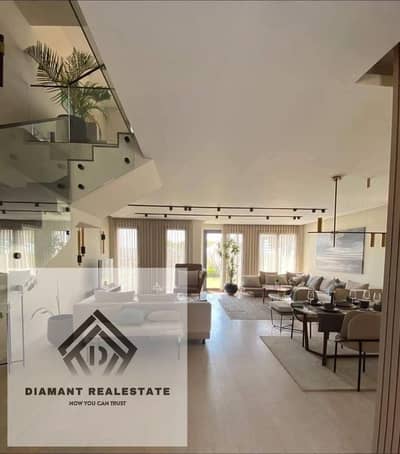 With Installments Over 15Years Duplex 5Bed at Special price with direct view of Diplomatic Quarter and Green River for invesment lover in New Capital