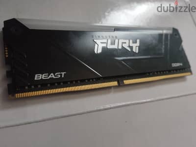 رام Kingston FURY Beast RGB 8GB DDR4 كسر زيروو