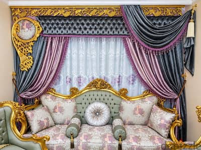 صالون مدهب فخم كلاسيك استعمال عروسة رووعة بحالته زي الفل