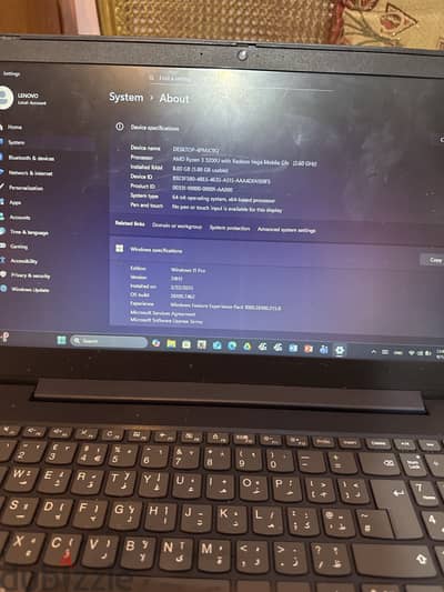 لاب توب لينوفو استعمال ٤ شهور