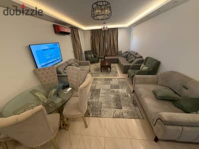 Furnished apartment for rent in Madinaty B12 - area 140 meters - super lux finishing - distinguished by its proximity to the private services area of the phase and the mosque - minutes from the Craft Zone.