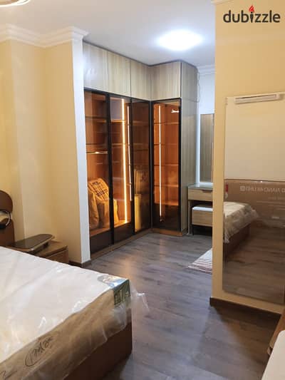 84 sqm + 45sqm Garden Furnished Apartment for Rent in Madinaty B8 | Hotel-Style Finish | Garden View