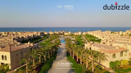 Chalet for sale at La Vista Ain Sokhna — 130 sqm with a direct sea view, super deluxe finishing, the best price, and very flexible payment plans.