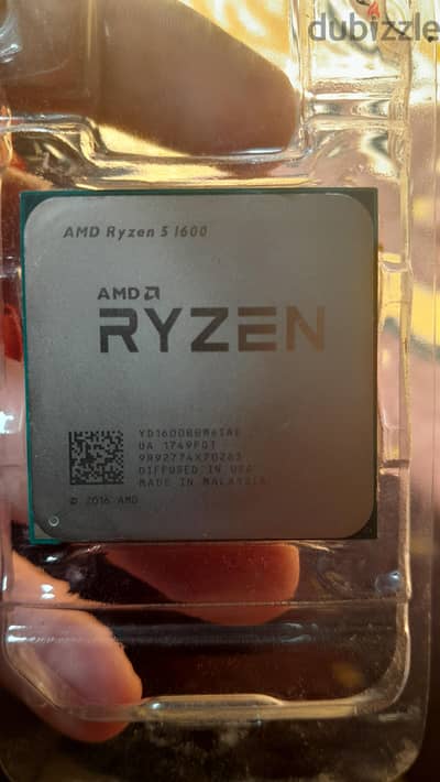 معالج رايزن Ryzen 5 1600 بحالة الجديد وبجميع المشتملات