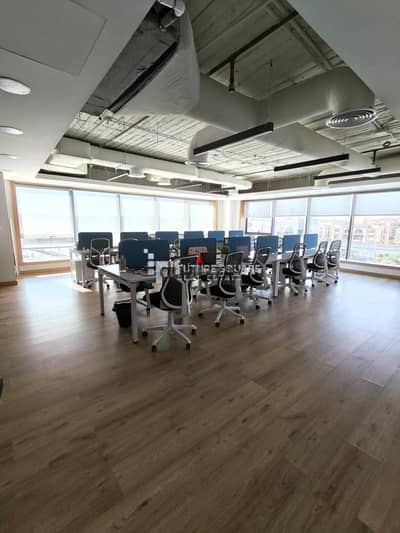 Administrative headquarters 450 sqm fully finished furnished for rent in 90 South, Fifth Settlement