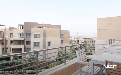 Near MUST and MSA universities, a fully furnished and equipped apartment is available for annual rent only in Palm Parks compound by Palm Hills.