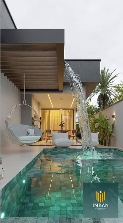 Super-luxuriously finished townhouse for sale in Bungalows, North Coast—directly on the sea—at a special price, with a long-term installment plan.
