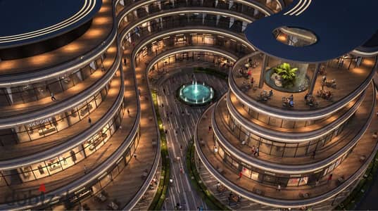 Office for sale, a distinctive area of 20m, view of the plaza inside create mall, October Garden, with a down payment of 100,000 and a long installment period in the October Gardens.
