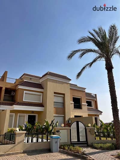 فيلا للبيع فى موقع استراتيجي مميز فى القاهره الجديده داخل كمبوند سراى  sarai متكامل الخدمات وفيو على لاند سكيب