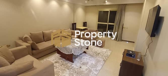  For rent - Ultra Super Lux apartment in Al Shabab Towers, Marashdi | Zahra Maadi