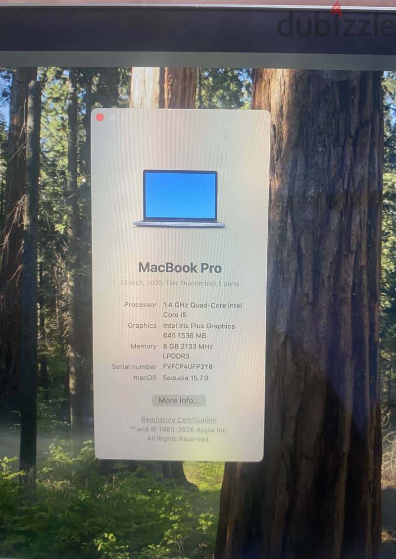 Mac book pro 2020 7