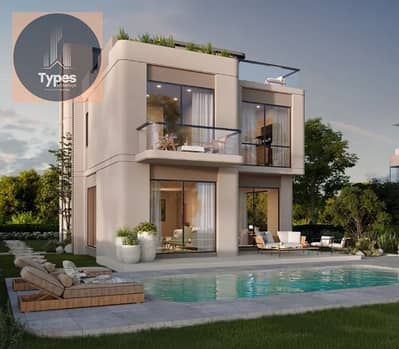 Villa for sale in Lake West 2 Compound, Sheikh Zayed, land area 440 meters and building area 310 meters, 5 rooms, 4 bathrooms
