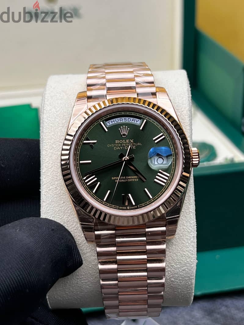 Rolex Day Date Full Rose Gold Super clone 1