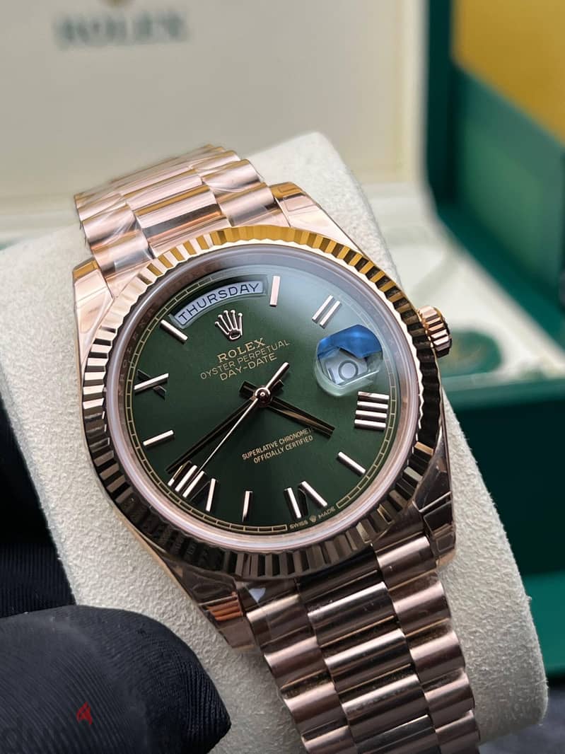 Rolex Day Date Full Rose Gold Super clone 4