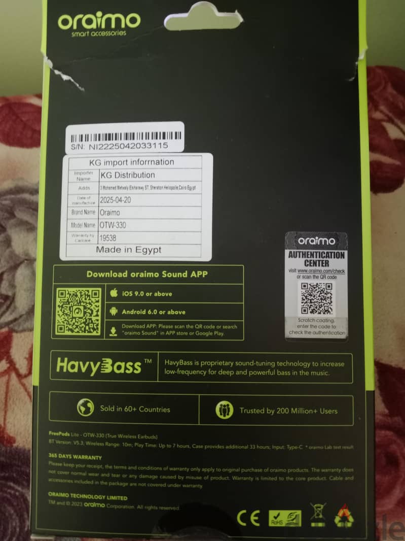 oraimo free pods lite 2