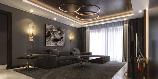 136m apartment Immediate delivery full finishing with air conditioning view South Park in Rivan the administrative capital R7 - 10% down payment and 12 years installment