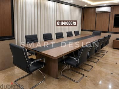 ترابيزة اجتماعات مودرن خشب mdf اسباني - meeting table - غرفة اجتماعات