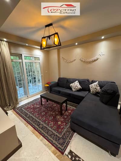 Furnished apartment for rent in Madinaty B7 ground floor with garden