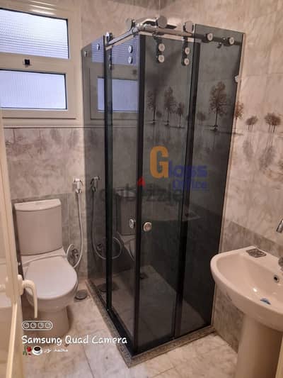 Shower Cabin زجاج سيكوريت 10mm بإكسسوارات Stainless \ كباين شاور