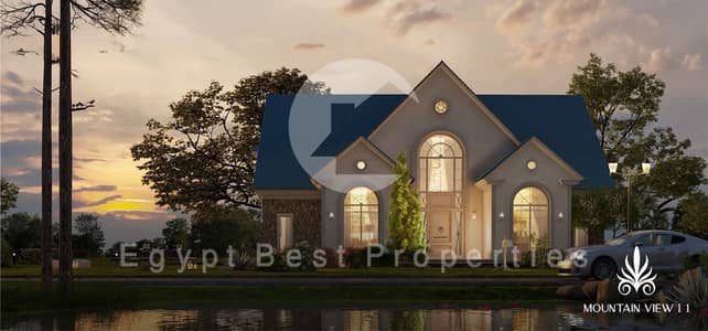 DELIVERY NOW IN NEW LAUNCH FINISHED VILLA FOR SALE WITH LOWEST DP 5% ONLY IN PRIME LOCATION IN MOUNTAIN VIEW 1.1 IN NEW CAIRO