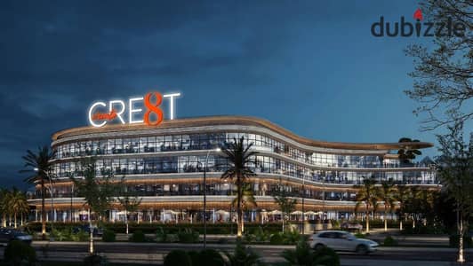 For sale, first floor, distinctive area 114 m, directly facing in 6th of October within Create mall, an integrated services mall with 10% advance payment and installments over the longest number of years October garde