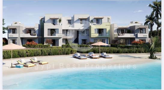 Special 3BR Chalet Fully Finished For Sale With Lagoon View in Hacienda Heneish with Installments over 7 Years  !!