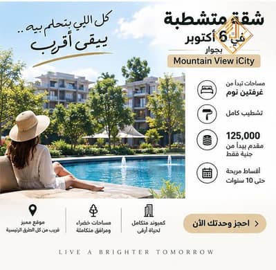 Two-bedroom apartment for sale in a compound, fully finished, with the lowest down payment and longest payment period.