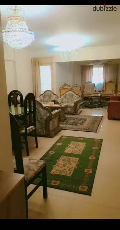 Apartment for rent furnished in Grand City Compound next to all services fully air-conditioned area 135 m consists of 2 rooms - reception - kitchen - bathroom floor 2 there is an elevator