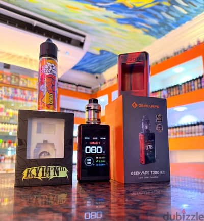vape T200 mod + tank kylin v3 dual coil